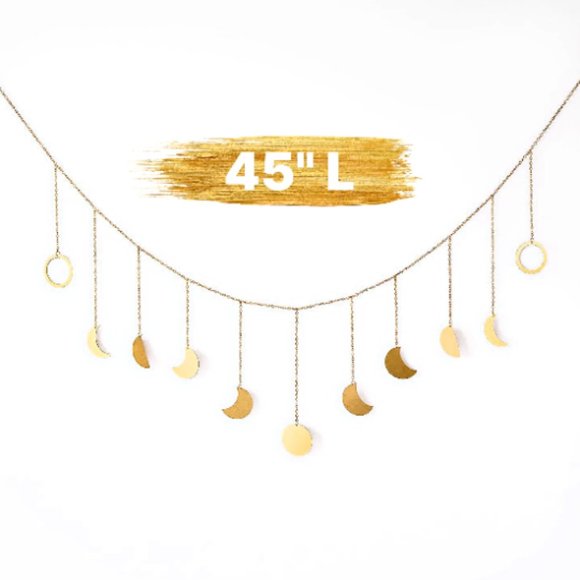 2 PC Boho Style Decor Macrame Moon Wall Hangings Moon Tray SET NEW - Picture 4 of 9